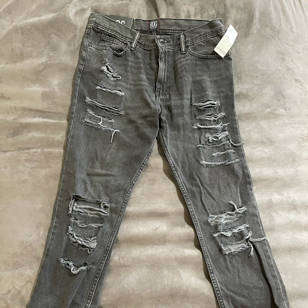 BDG Urban Outfitters MENS black distressed jeans